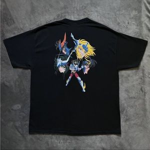Vintage Y2K Saint Seiya: Knights of the Zodiac Tee - Faded Black Size XL